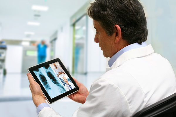telehealth on tablet