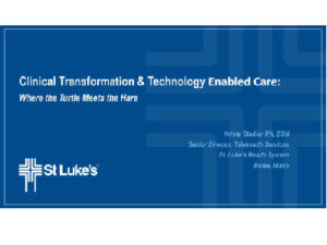 Clinical Transformation & Technology Enabled Care