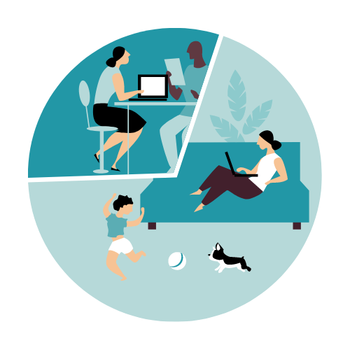 hybrid workplace icon