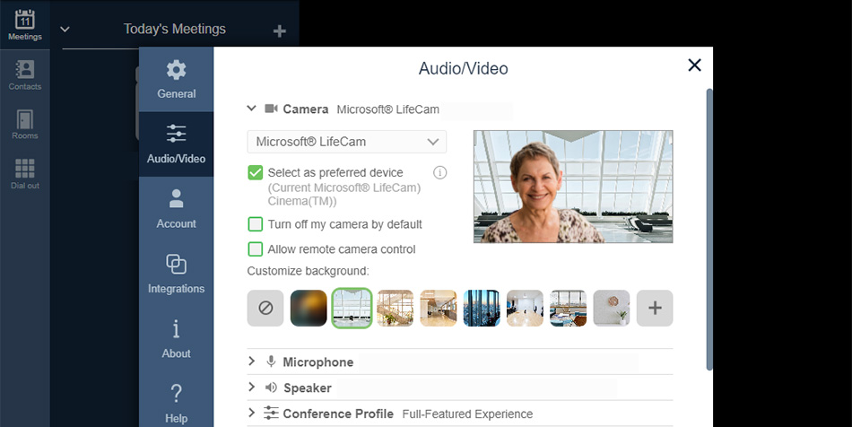 VidyoConnect Virtual Background