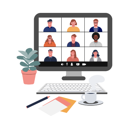 Meeting on video conference meeting platform