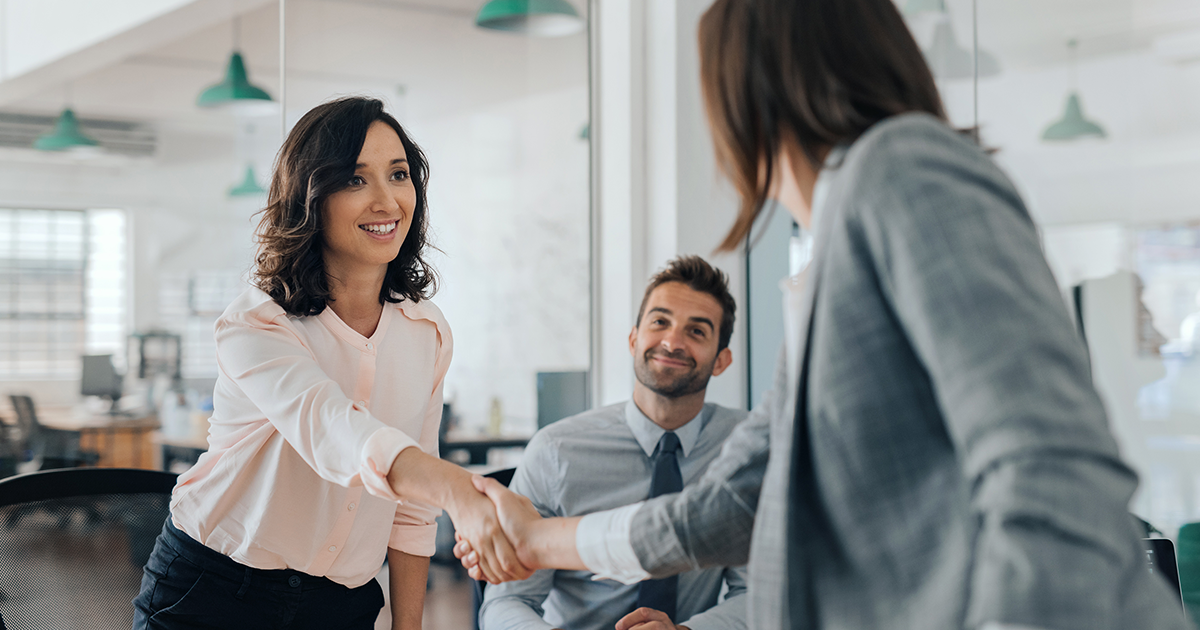 réunion de vente clients